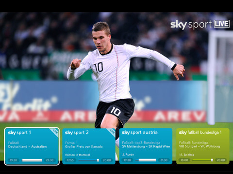 Sky Sports auf dem iPad - WM 2010 live